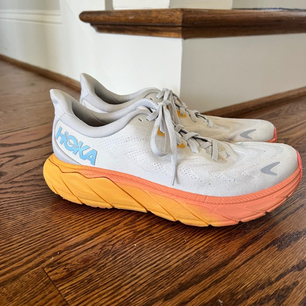 Hoka One One Arahi 6 Womens 9 Nimbus Cloud Blue Fog Yellow 1123195 NCBDB - Picture 15 of 15